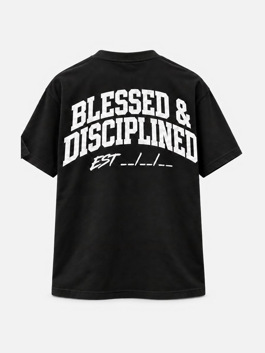 The Day One Tee in Black, back